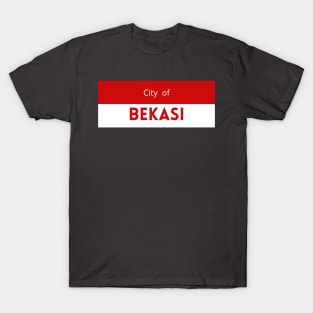 City of Bekasi in Indonesia Flag Colors T-Shirt